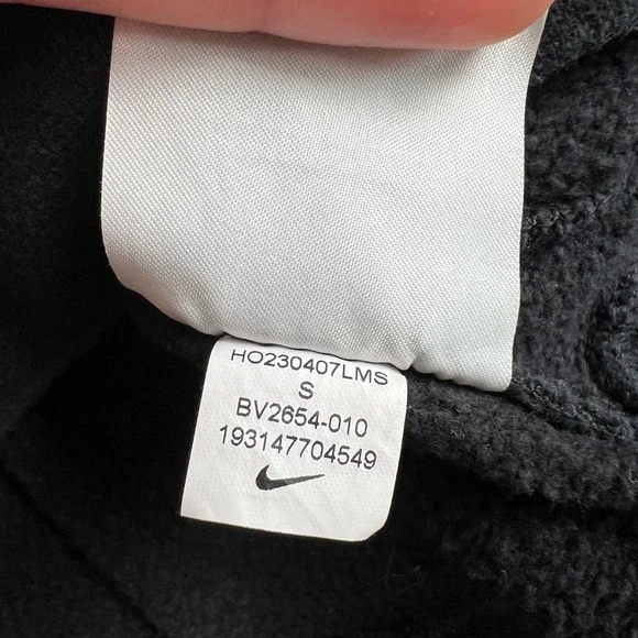 Nike Side Swoosh Essential Boxy Sports Hoodie Mens Small Faded Black BV2654-010 - Picture 6 of 10